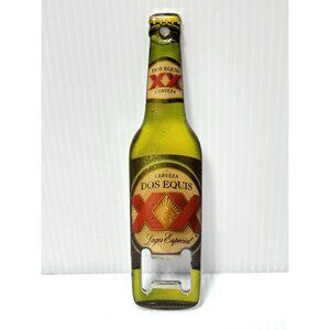 Dos Equis Lager Especial Beer Bottle Opener Shaped Bar Tool Mexico Promo GUC
